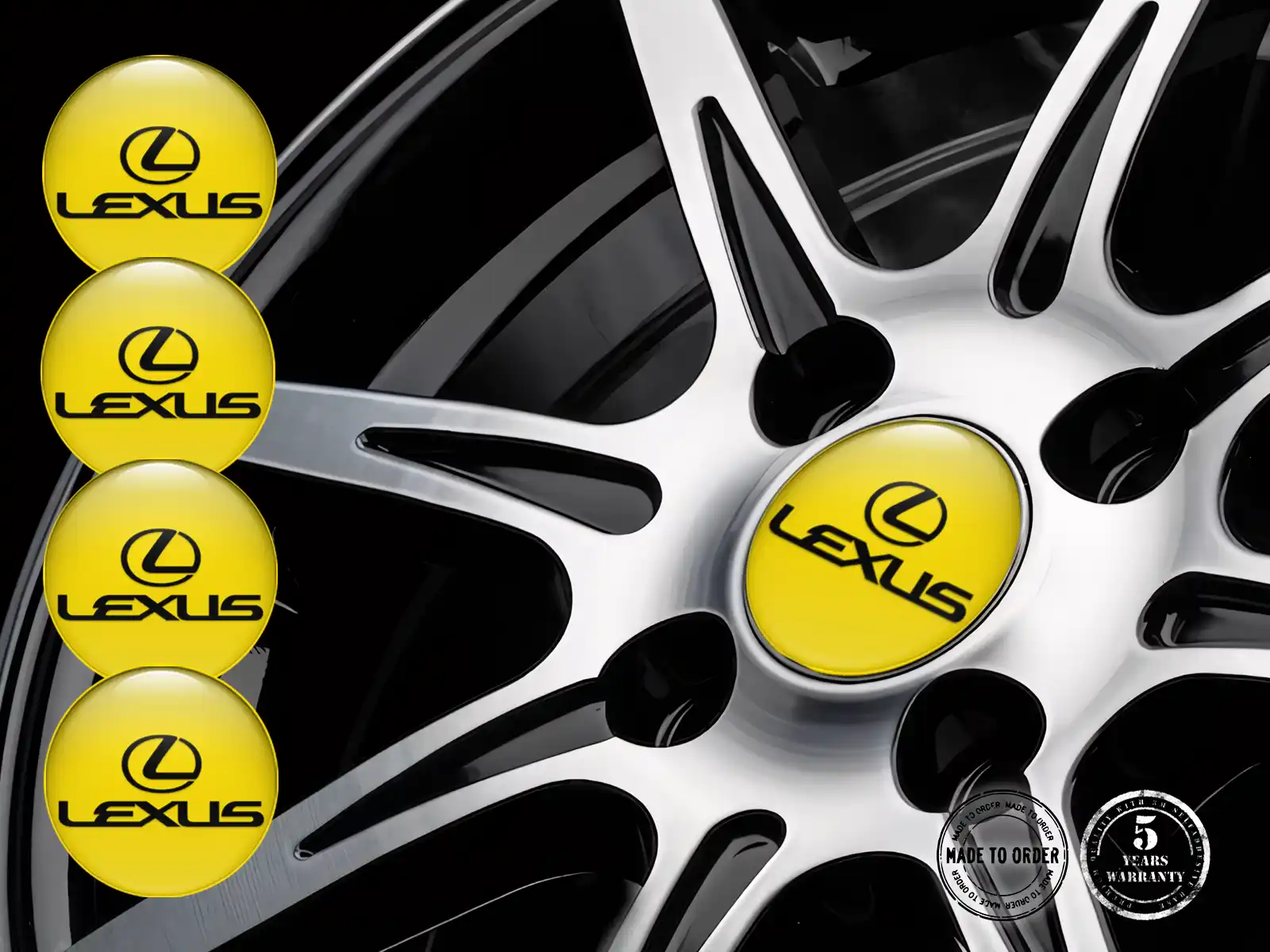 Lexus Calcomanías de Aro Autos Emblemas de Rueda Elegante